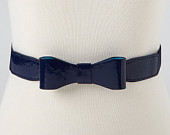 navy bow belt